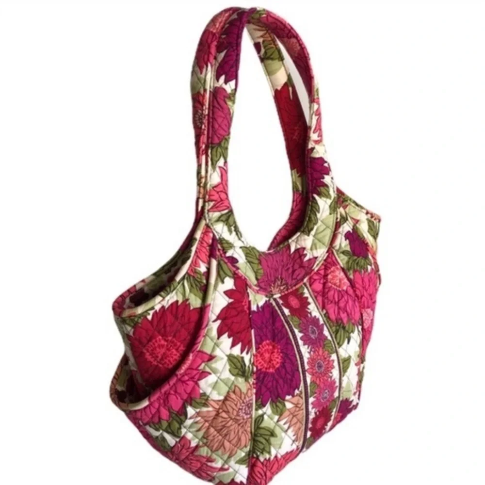 Vera Bradley Quilted Floral Shoulder Bag Pink Green Cottagecore Vintage Y2K - Picture 4 of 13